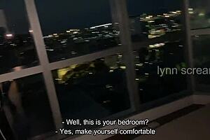 Fucked Tinder guy on first date with blowjob and creampie in bedroom.