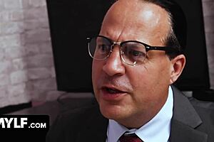 Hot MILF seduces detectives and gets spit-roasted in interrogation room