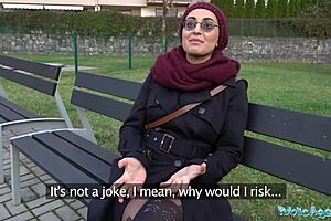 public agent afghan beauty pays for outdoor encounter