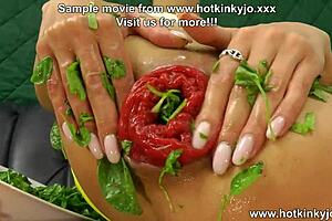 Slippery when wet hotkinkyjo extreme green leafs anal insertions & prolapse