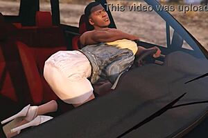 gta 5 franklin enjoys hooker service in car