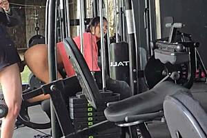 Flashing Hot Milf in Gym for Ecstasy