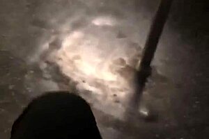 Big ass girl groped on train!