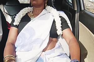 desi car romance with beautiful bhabi and telugu talks