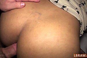 Thai ladyboy Donut gets barebacked and creampied in rough anal assfucking with rimjob pov