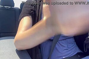 Italian Big Tits Milf Artemisia Love Flashing Her Big Tits While Driving Around