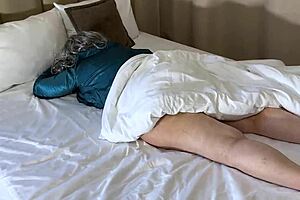 i love having sex on a soft bed, moaning quietly as my ass gets fucked