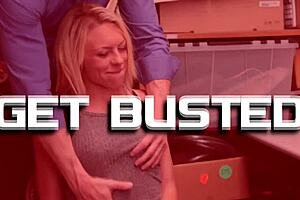 Hey, check out this rough sex in the security office with a horny cop and his big white cock