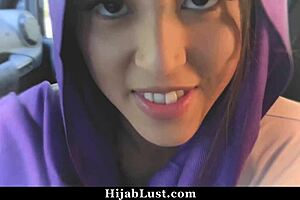 muslim teen 18+ alexia anders sucks boyfriends cock in car - hijablust