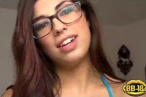 Beautiful amateur teen blows dick and gets fucked hard!