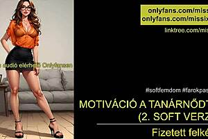 Soft Hungarian Femdom Teacher Motivates with Jerk Instructions