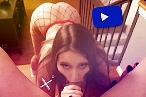 Hot woman got very excited and assisted with tasks