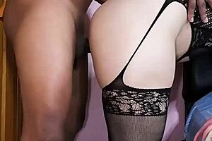 the sexy and hot girl in lingerie screams with pleasure during the scene