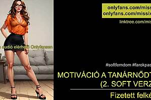 Soft Hungarian Femdom Teacher Motivates with Jerk Instructions