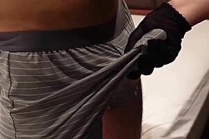 Don't slap my cock head like that! It's making me so hard!