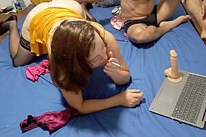 i'm the solo slut in satin panties getting fucked doggystyle with dirty french talk and ass licking