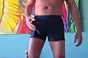 pervy papifachero loves how these muscle alive shorts grab his cock and cum tanks woof they were supposed to be for the