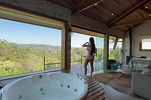 renatinha getting naughty in the cabin with her big tits out