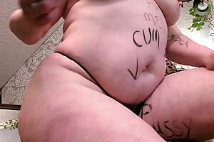 dawn 418's 2018 throwback where she covers her body in upside-down dirty words, fun and naughty