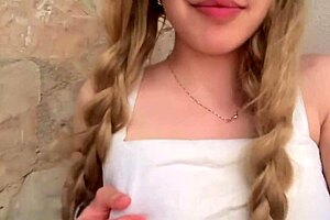 My Stepdad Leaves Me Outside The House And I Wait For Him Very Horny In The Front Yard