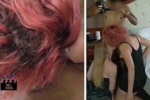 i'm in this hardcore threesome with rough deepthroat and rimjob