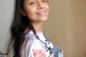 Morning romantic sex with brunette stepsister ends in creampie 😍