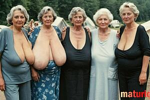 Curvy Vintage Fantasy Grannies with Huge Boobs
