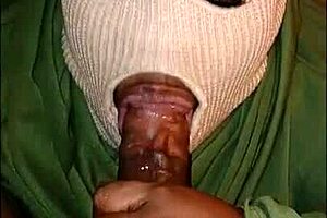 super sloppy deep throat from masked girl