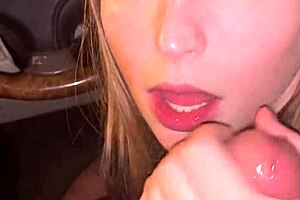 Blonde petite babe sucks hung driving instructor - Laney Grey