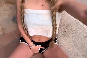 My Stepdad Leaves Me Outside The House And I Wait For Him Very Horny In The Front Yard