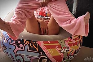 Skinny teen 18+ masturbates her pussy intensely until she squirts powerfully