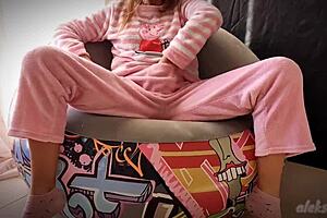 Skinny teen 18+ masturbates her pussy intensely until she squirts powerfully