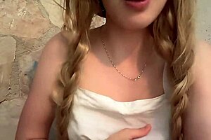 My Stepdad Leaves Me Outside The House And I Wait For Him Very Horny In The Front Yard