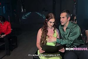 avalon mira busty natural curvy milf at restaurant