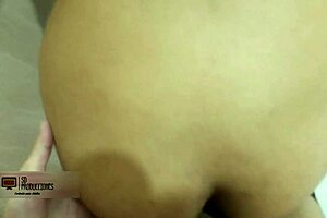 hey, a 18 year old girl tries anal sex with a man, sucking and creampie included