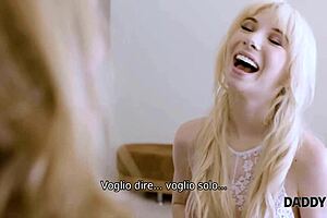 The cunning man seduces the son's cute bride before the wedding ceremony