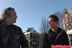 dutch whore's pussy pounded by adventurous guy