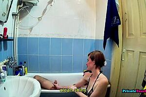 skinny maid offers bathroom service