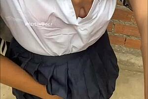 Neighbor Loses Bet and Wears School Uniform
