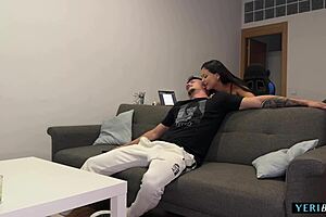 she invites him home to watch a movie and fucks him hard