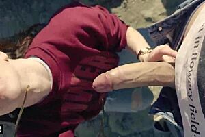 Amateur Whore Deepthroats Stranger Outdoors?