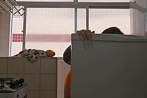 Wearing Tight Shorts to Flash Desire for Cock