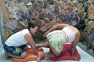 With those stretches my body rubs against the lycra and gets me excited with desire to work out with the instructor