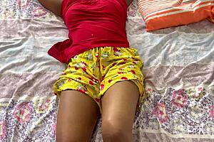 Horny indian babe rides big black cock