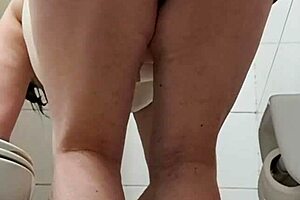 Wife washing and showing big ass