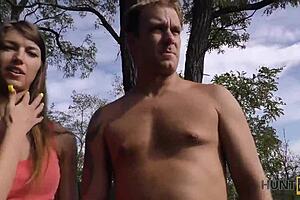 Brunette in White Stockings, 18+, Encounters Older Guy