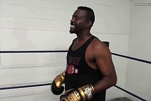 Male vs female boxing spar