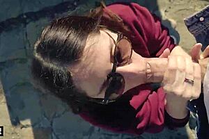 Amateur Whore Deepthroats Stranger Outdoors?