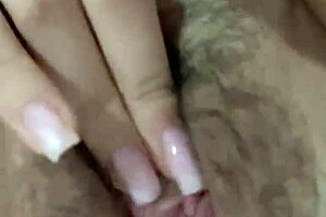 I crave cock while masturbating my trimmed pussy