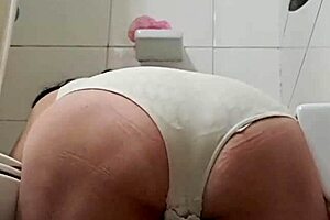 Wife washing and showing big ass